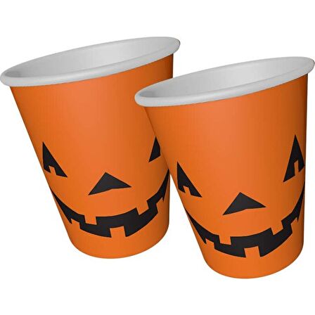 CADILAR BAYRAMI HALLOWEEN BALKABAĞI BARDAK TURUNCU 8'Lİ