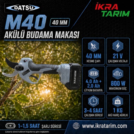 DATSU AKÜLÜ BUDAMA MAKASI - 40 MM