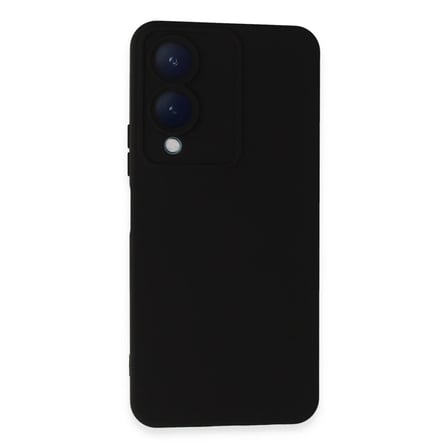 Vivo Y17S Kılıf Nano içi Kadife Silikon - Siyah