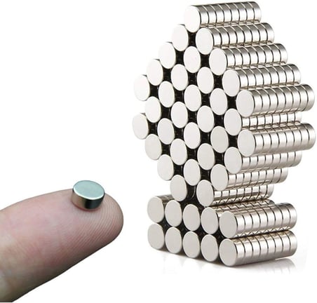 Dünya Magnet 50 Adet - Yuvarlak Neodyum Mıknatıs, 6X3 Mm, Güçlü Magnet, N35 Kalite