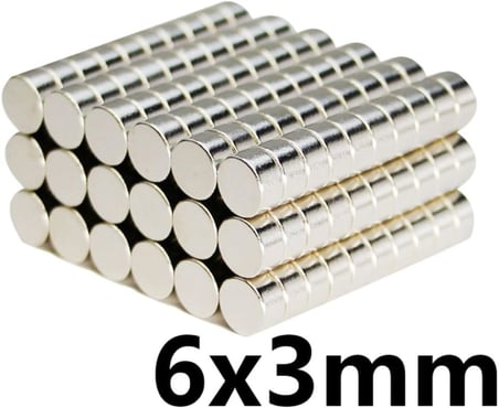 Dünya Magnet 50 Adet - Yuvarlak Neodyum Mıknatıs, 6X3 Mm, Güçlü Magnet, N35 Kalite