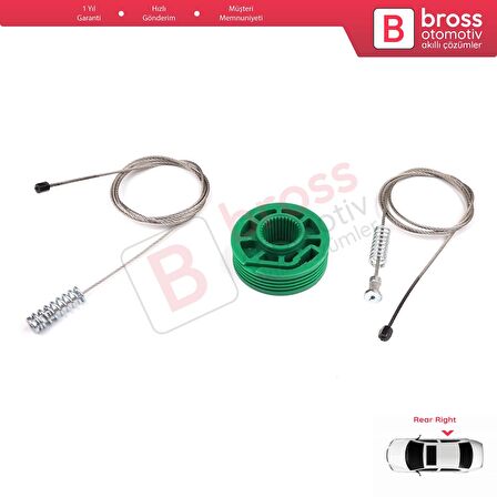 Audi A4 S4 RS4 B5 8D2 8D5 1994-2002 4/5 Kapı 8D0839462 İçin Elektrikli Arka Sağ Cam Kriko Tamir Seti