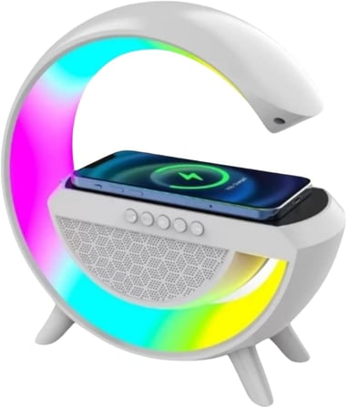 Akıllı Gece Lambası Speaker Bluetooth Hoparlör Kablosuz Şarj Rgb Masa Lambası Yatak Odası Dekor 3in1