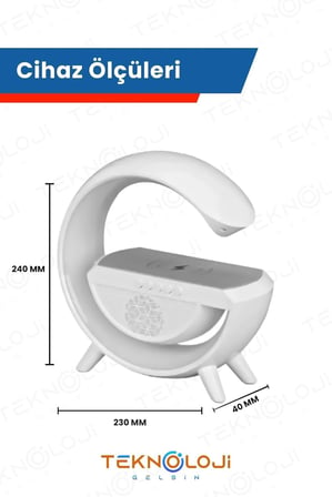 Akıllı Gece Lambası Speaker Bluetooth Hoparlör Kablosuz Şarj Rgb Masa Lambası Yatak Odası Dekor 3in1