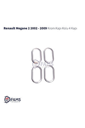 Renault Megane 2 Krom Iç Kapı Kolu Çerçeve 4 Kapı 2002 - 2009 P.çelik