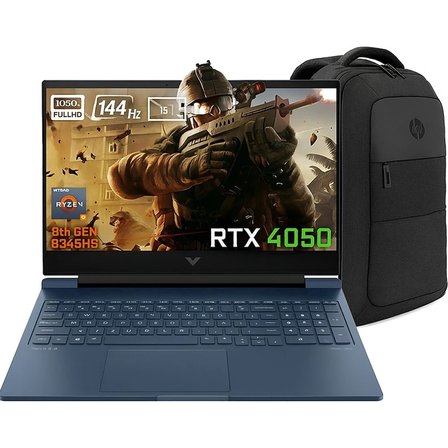HP Victus 16-S1023NT Amd Ryzen 7-8845HS 9Z795EA FR80 32-Gbddr5 1 Tbssd RTX4050 6gb 16.1 Inç 144Hz Full Hd Windows 11 Pro Gaming Laptop + Çanta