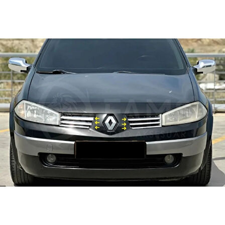 Renault Megane 2 Krom Ön Panjur 6 Prç. 2002-2006 Arası P. Çelik