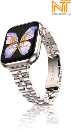 Watch Seri 2/3/4/5/6/7/8/9/10/se/ultra/ultra2 44 45 46 49 Ve Seri 10/11 46mm Uyumlu Ince Tasarım Kordon