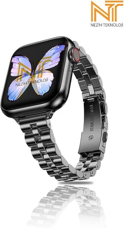 Watch Seri 2/3/4/5/6/7/8/9/10/se/ultra/ultra2 44 45 46 49 Ve Seri 10/11 46mm Uyumlu Ince Tasarım Kordon