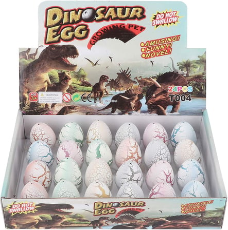 24 paskalya yumurtası, suda yetişen dinozor yumurtası oyuncağı, paskalya sepeti, yumurta kırık bilim setleri, orijinal oyuncak, paskalya hediyesi, yumurta (beyaz çatlaklar)