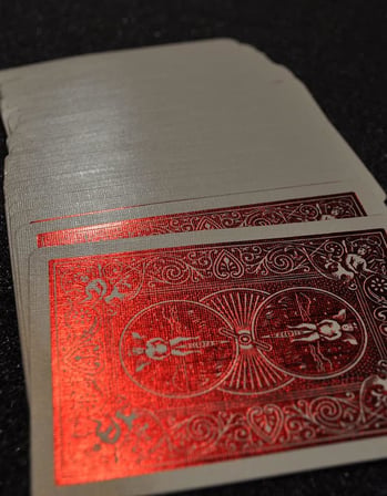 Metalluxe Foil Back Crimson (Red) Kırmızı Kart Premium iskambil Oyun Kağıdı Kartları Destesi