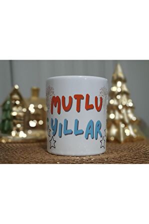 2'li "Noel Baba" & "Mutlu Yıllar" Baskılı Yılbaşı Özel Kupa / Mug Set