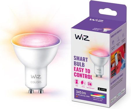 WIFI ve Bluetooth LED Ampul Kısılabilir Renkler 50W GU10, 2200-6500K, 4.9W (50W'a Eşdeğer), A +