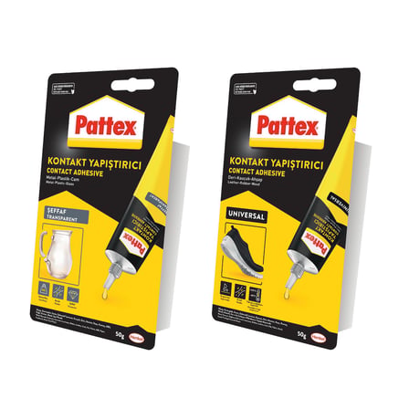 Kontakt Yapıştırıcı Seti - Deri, Kauçuk, Ahşap 50G Metal, Plastik, Cam 50 Gr