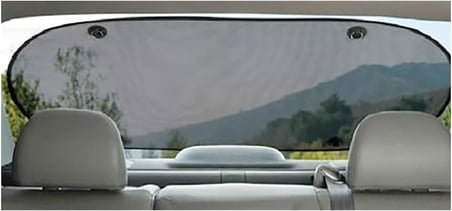 Araba Oto Arka Cam Vantuzlu Perde Güneşlik Gölgelik Araç Arka Cam Perde Güneşlik