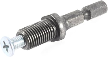Altıgen Şaft - Elektrikli Darbeli Matkap Mandren Altıgen Şaft Adaptörü, Vida 3/8"-24UNF