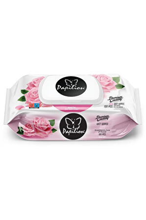 Papilion Premium Gül Özlü Ekstra Soft Islak Havlu 100x6 - 600 Yaprak