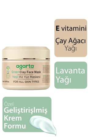 Yeşil Kil Yüz Maskesi 150 ml