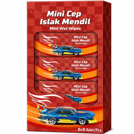 Islak Mini Cep Mendili 8'li