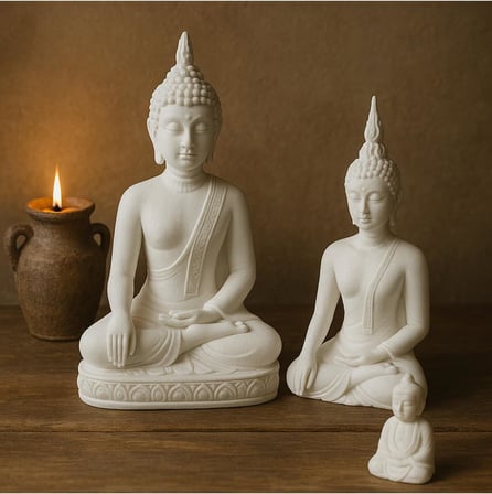 Decostonebiga BUDA ÜÇLÜ SET Altın 22 x 18