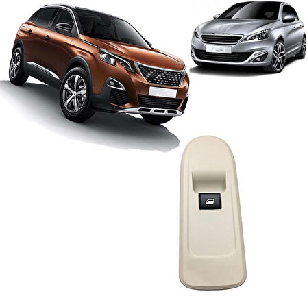 PEUGEOT 3008 308 5008 BEJ TEKLİ CAM İNDİRME KALDIRMA DÜĞMESİ