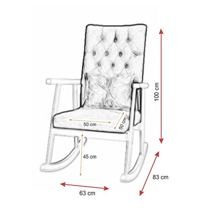 Asedia Ceviz Teddy Krem Döşemeli Sallanan Sandalye Dinlenme Emzirme Tv Okuma Koltuğu Berjer