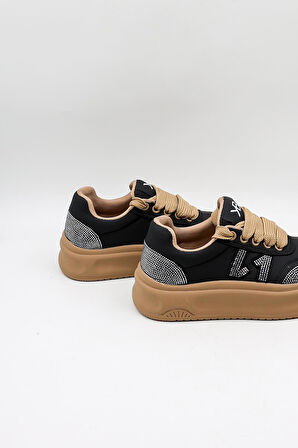 KristeBell İthal Özel Seri Kadın Sneaker Ayakabbı KB1002 - Siyah - 36