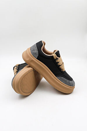 KristeBell İthal Özel Seri Kadın Sneaker Ayakabbı KB1002 - Siyah - 36