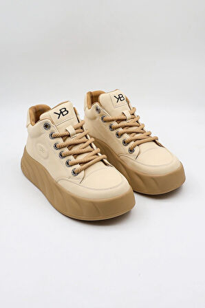 KristeBell İthal Özel Seri Kadın Kalın Taban Bağcıklı Sneaker KB1003