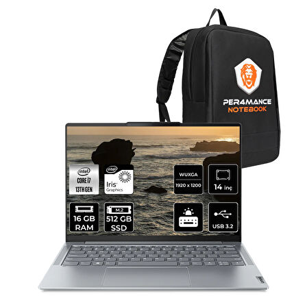 Lenovo Yoga Slim 6 i7 13700H 16GB 512GB SSD WUXGA 400Nits OLED 14" FDOS Dizüstü Bilgisayar & PER4