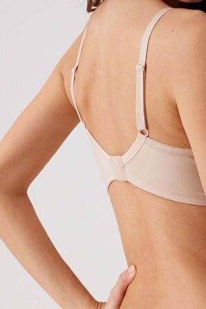 2'li Ekonomik Paket Nude-kahve 6224 Barcelona Toparlayıcı Dantel Sütyen Set D Cup Seçeneğiyle