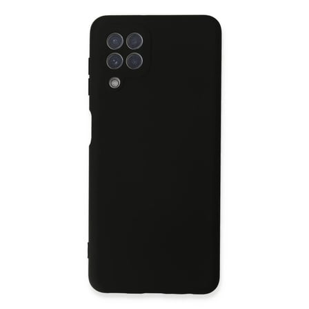 Samsung Galaxy A22 Kılıf Nano içi Kadife Silikon - Siyah