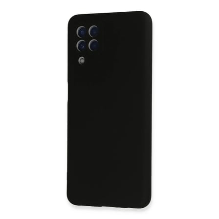 Samsung Galaxy A22 Kılıf Nano içi Kadife Silikon - Siyah