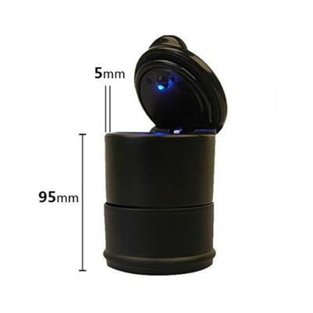 Led Işıklı Araç Içi Kapaklı Sigara Küllüğü Oto Bardaklık Uyumlu (2818)
