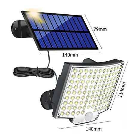 Solar Bahçe Aydınlatma Lambası 108 Led LF-2501B (2818)
