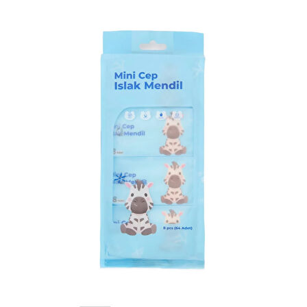Mini Cep Islak Mendil Günlük Pratik 8&amp;apos;li Paket (2818)