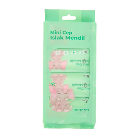 Mini Cep Islak Mendil Günlük Pratik 8&amp;apos;li Paket (2818)