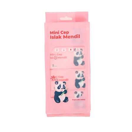 Mini Cep Islak Mendil Günlük Pratik 8&amp;apos;li Paket (2818)