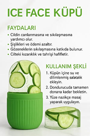 Ice Roller Buz Silindiri Terapi Etkili Yüz Masaj Ve Cilt Bakım Aleti (2818)