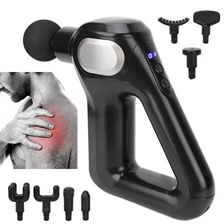 Gri LCD Sporcu Egzersiz Masaj Aleti 8 Başlıklı KH-750 (2818)