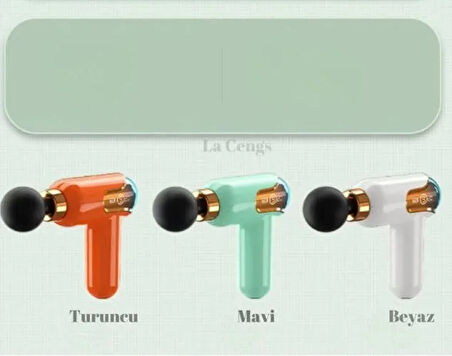 Yeni Nesil Darbeli Titreşimli Şarjlı Sporcu Masaj Tabancası 4 Başlıklı LC-002 (2818)