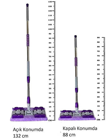 Mandallı Mop Seti Yer Duvar Tavan Cam Mopu Tüm Yüzeyler için (2818)