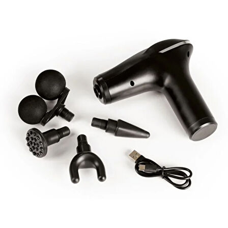 Akıllı Çipli Titreşimli Masaj Tabancası – 6 Hız Ayarlı, 4 Başlıklı, 3200 RPM Güçlü Motor, Sessiz Taşınabilir Masaj Aleti (2818)