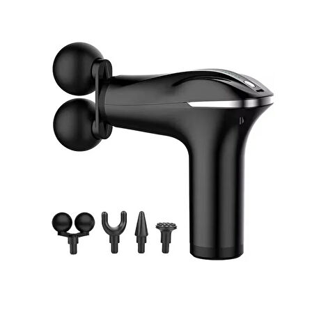 Akıllı Çipli Titreşimli Masaj Tabancası – 6 Hız Ayarlı, 4 Başlıklı, 3200 RPM Güçlü Motor, Sessiz Taşınabilir Masaj Aleti (2818)