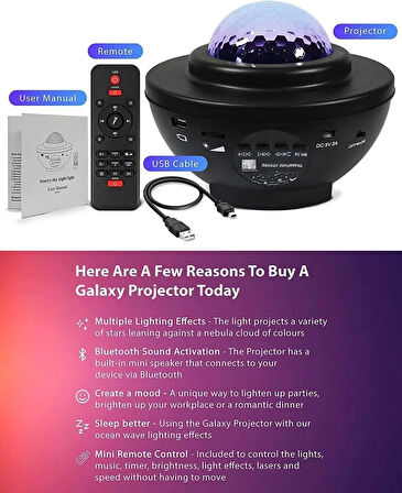 Müzikli, Bluetooth Bağlantılı, Işık Küresi (2818)