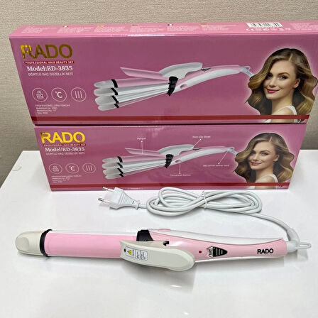 Rado RD-3835 Şekillendirici Saç Güzellik Seti - 4&amp;apos;lü, 60W (2818)