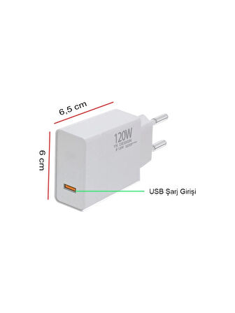 120W Süper Hızlı Şarj Cihazı - USB Type-C (2818)