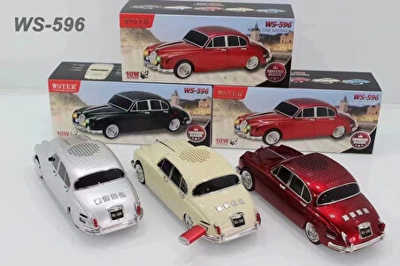 WS-596 Araba Görünümlü Kablosuz Bluetooth Hoparlör Siyah (2818)