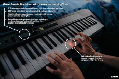 , 61-Key Taşınabilir Klavye (LK-S250)
