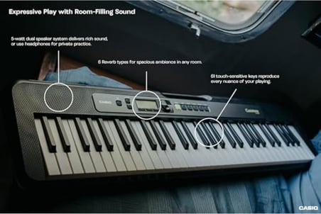 , 61-Key Taşınabilir Klavye (LK-S250)